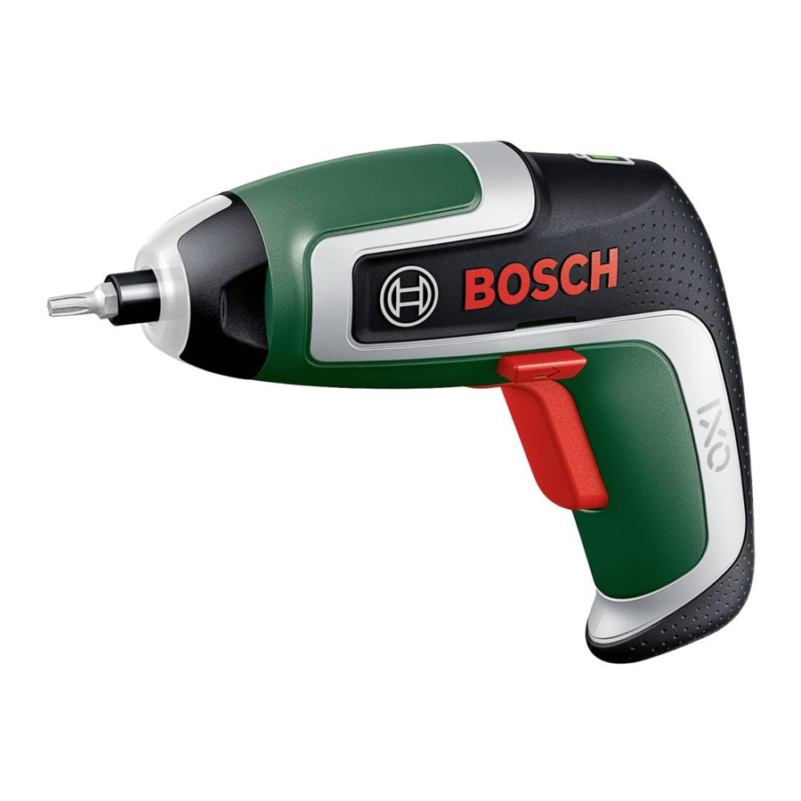 Bosch IXO, IXO 7 Manual