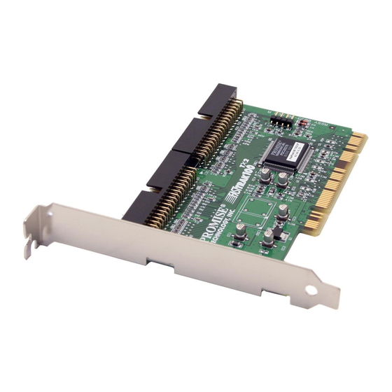 Promise Technology FASTtrak100 TX Manuals