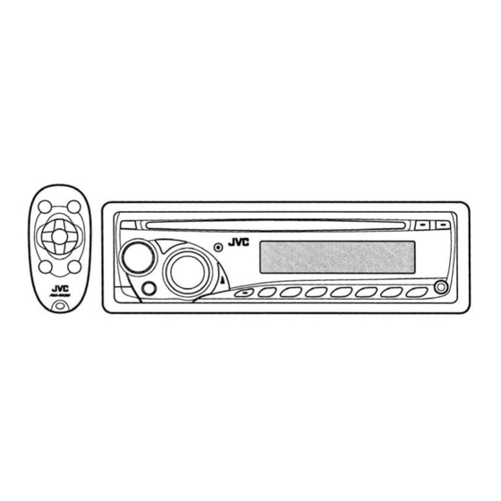 JVC KD PDR40 - Radio / CD Instructions Manual