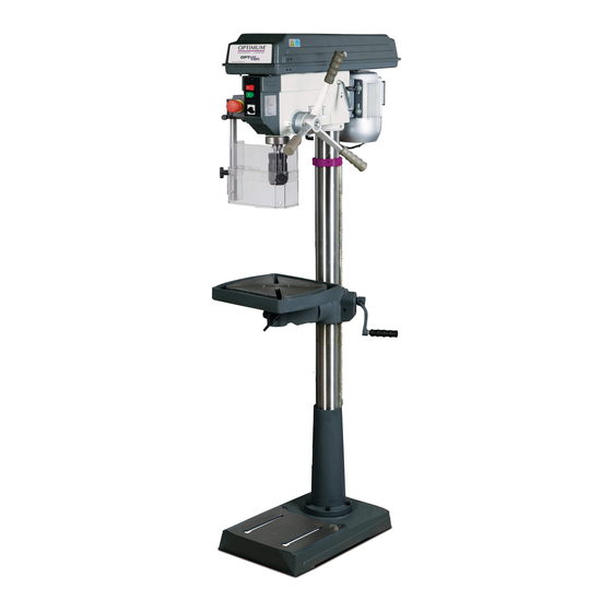 OPTIMUM Maschinen OPTI drill B 17Pro Operating Manual