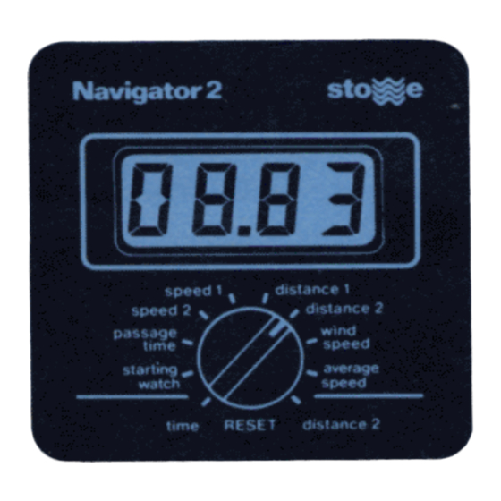 STOWE MARINE Navigator 1 Installation And Operating Instructions Manual