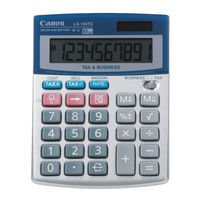 Canon LS-100TS - Basic Calculator User Manual