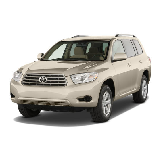 Toyota 2008Highlander Quick Reference Manual