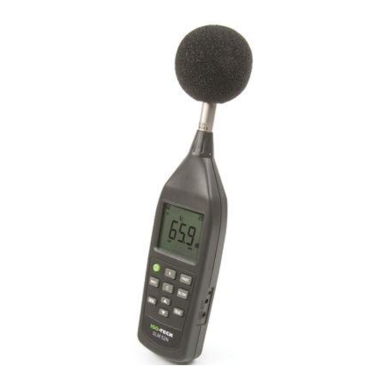 Iso-Tech SLM 52N Sound Level Meter Manuals