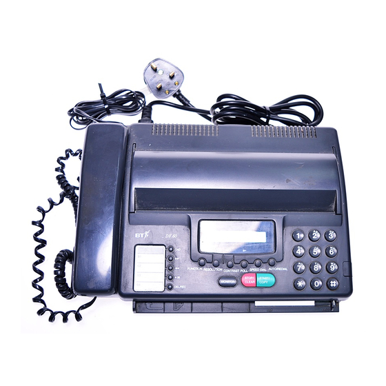 BT DF60 Fax Machine Manuals