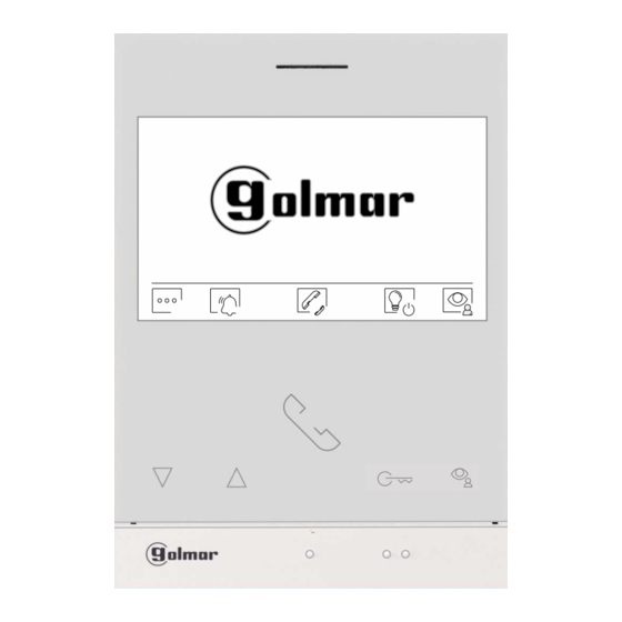 golmar ART 4 LITE/G2+ MONITOR Quick Manual