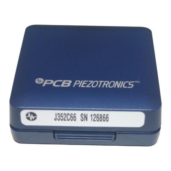 PCB Piezotronics J352C66 Installation And Operating Manual
